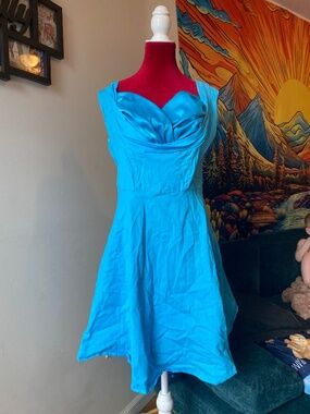 Vintage 50’s Style Blue Mini Dress